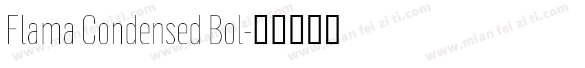 Flama Condensed Bol字体转换